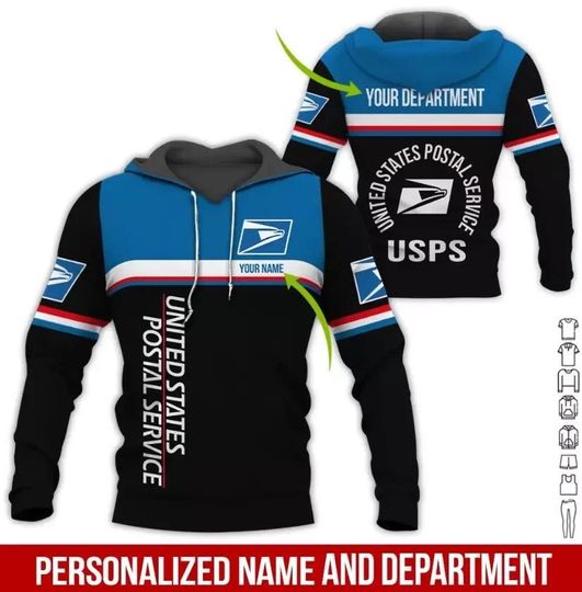 Discover Personalized Name Proud Postal Worker 3D Hoodie