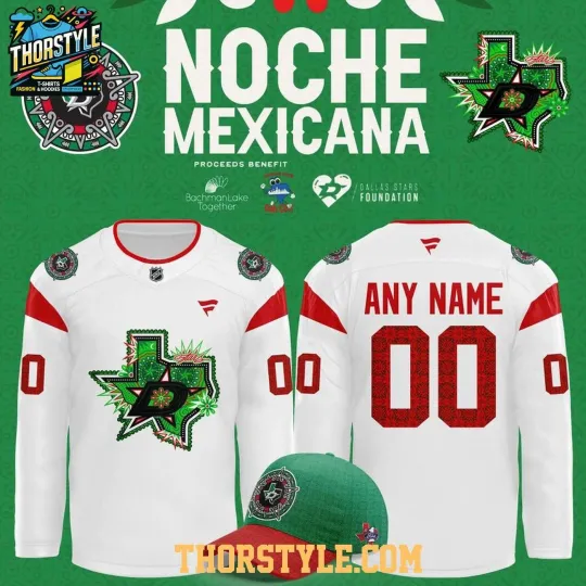 Discover Personalized Dallas Starss 2026 Noche Mexicana Night Hockey Shirt Men's Fan Gear