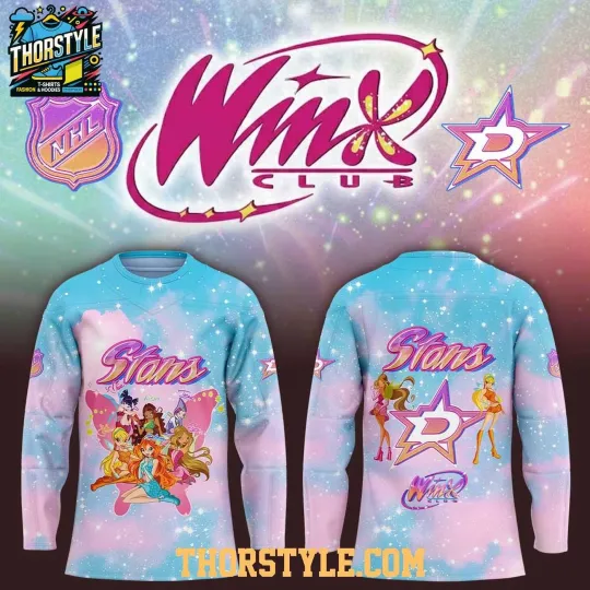 Discover Personalized Dallas Starss Winx Club The Magic Is Back 2026 Night Hockey Shirt