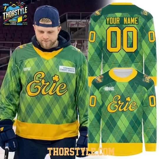 Discover Personalized Erie Otters St. Patrick’s Day 2026 Hockey Shirt Men's Fan Gear