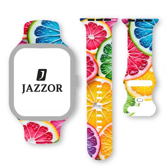 Discover Fruit Story Soft Silicone Band for Apple Watch 9 8 7 6 5 Ultra SE Size 38 40 41 42 44 45 49mm Strap Suitable for All iWatch