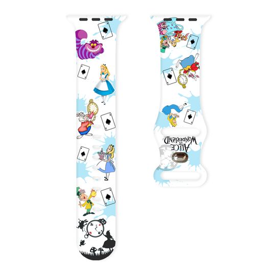 Discover Disney Series Print Strap for Apple Watch 11 10 9 SE Silicone Band Replaceable Bracelet for iWatch 46mm 44mm 42mm 41mm Watchband