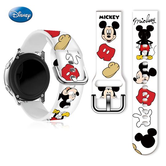 Discover Disney Series 20mm Printed Strap for Samsung Galaxy Watch 7/6/5 40mm 44mm Band Replaceable Bracelet for Xiaomi Amazfit Watchband