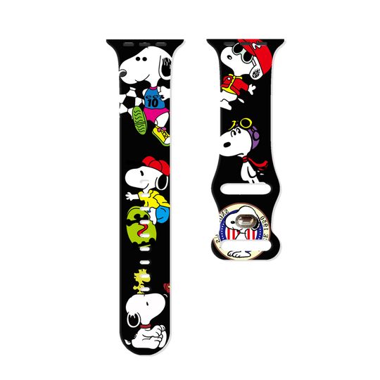 Discover Adorable Noopy Series 2 Print Strap for Apple Watch 11 10 9 Silicone Band Replaceable Bracelet for iWatch 46/44/42mm Watchband