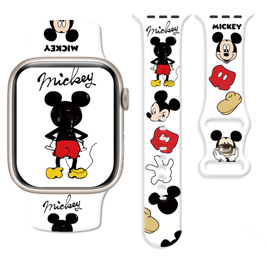 Discover Disney Mich 2 Print Strap for Apple Watch 11 10 9 8 Silicone Band Replaceable Bracelet for iWatch 46mm 44mm 42mm 40mm Watchband