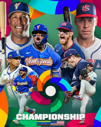Discover USA vs Venezuela World Baseball Classic Final Championship 2026 Poster