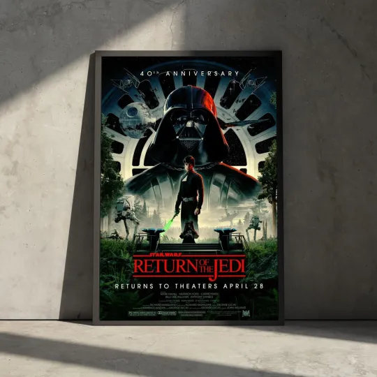 Discover Star Wars Return of the Jedi 40th Anniversary April 28 Movie Wall Art Poster