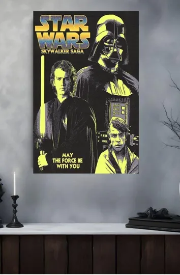 Discover Star Wars Skywalker Saga Darth Vader Anakin Luke Skywalker Wall Art Poster