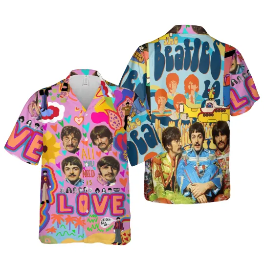 Discover The Beatles Vector Hawaiian Shirt For Mens