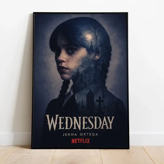 Discover Wednesday Jenna Ortega Netflix Gothic Series Dark Poster
