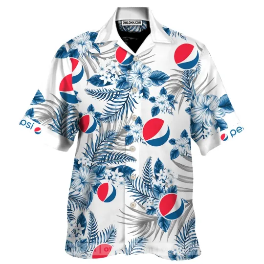 Pepsi With Floral Summer Hawaiian Shirt