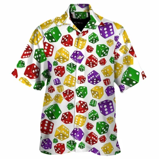 Discover Dice Pattern Summer Hawaiian Shirt