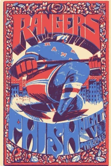 Discover 2026 PHISH NEW YORK RANGERS NYR POSTER EXCLUSIVE MADISON SQUARE GARDEN TOUR