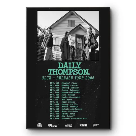 Discover Daily Thompson Glue Release Tour 2026 Europe Poster Print Home Decor