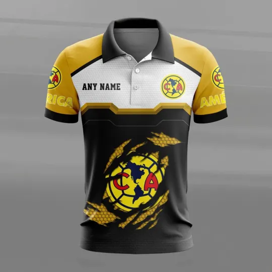 Discover LIGA MX Club America Personalized Name MultiColor Polo Shirt Design Hot2026