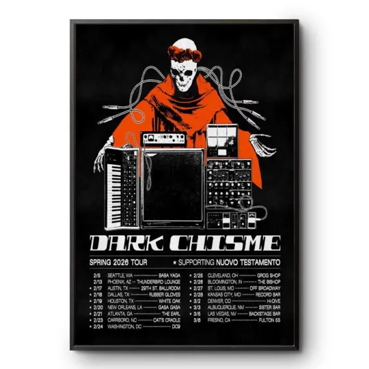 Discover Dark Chisme Spring Tour 2026 Concert Poster Electronic Music Wall Art