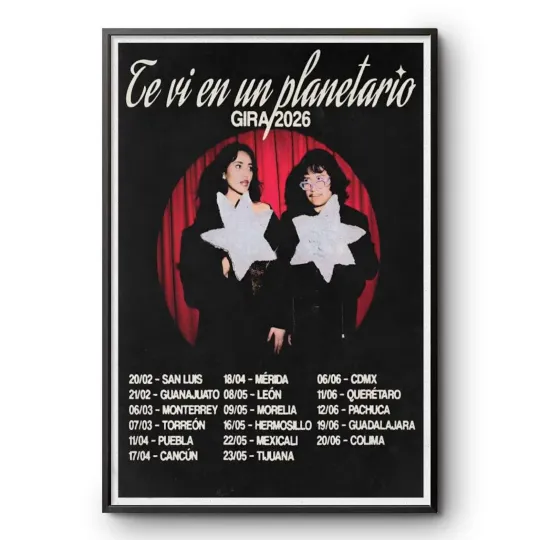 Discover Te Vi En Un Planetario Gira 2026 Concert Poster Latin Indie Tour Home Decor