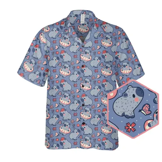 Discover Cute Capybara Summer Hawaiian Shirt