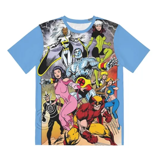 Uncanny X-Men All Over Print Tee (Polyester) - Alan Davis Art - Marvel Comics