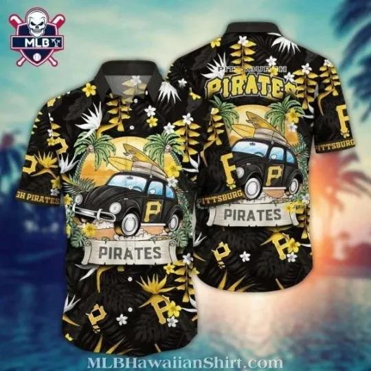 Discover Pittsburgh Baseball Team Piratess Vintage Car Tropical Hawaiian Shirt – Road Tri