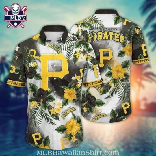 Discover Pittsburgh Baseball Team Piratess Yellow Hibiscus Hawaiian Shirt – Garden Fanfar