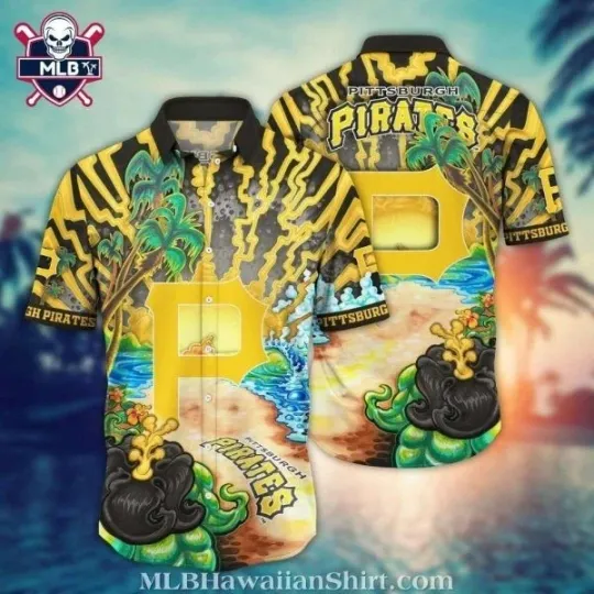 Discover Pittsburgh Baseball Team Piratess Wavefront Aloha Shirt – Oceanic Vibes