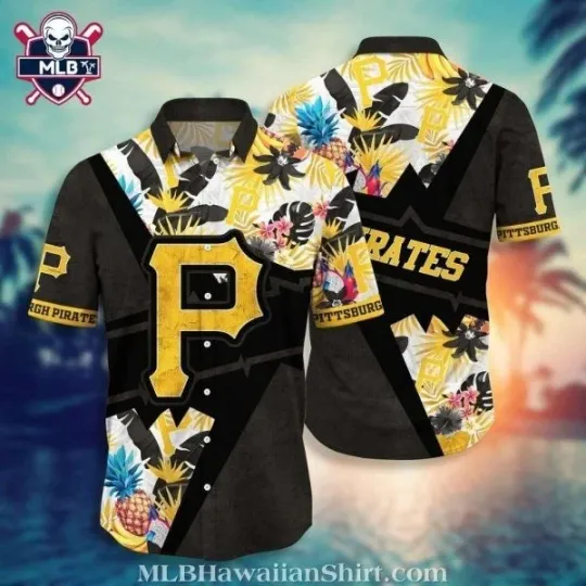 Discover Pittsburgh Baseball Team Piratess Tropical Contrast Hawaiian Shirt – Sunny Spiri