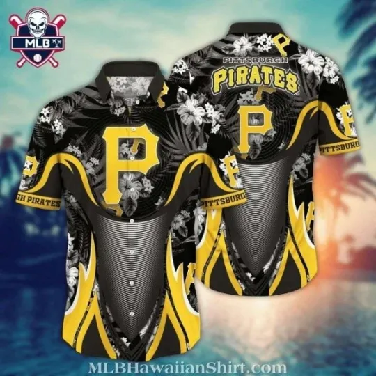 Discover Pittsburgh Baseball Team Piratess Hibiscus Harmony Hawaiian Shirt – Floral Rhyth