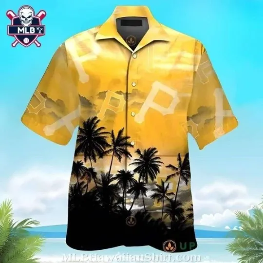 Discover Pittsburgh Baseball Team Piratess Sunset Palms Hawaiian Shirt – Evening Breeze