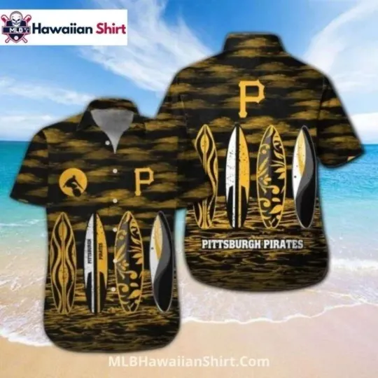 Discover Pittsburgh Baseball Team Piratess Surfboard Pirates Hawaiian Shirt