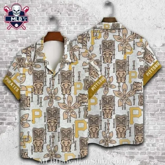 Discover Pittsburgh Baseball Team Piratess Tiki Totem Hawaiian Shirt – Aloha Pirates Spir