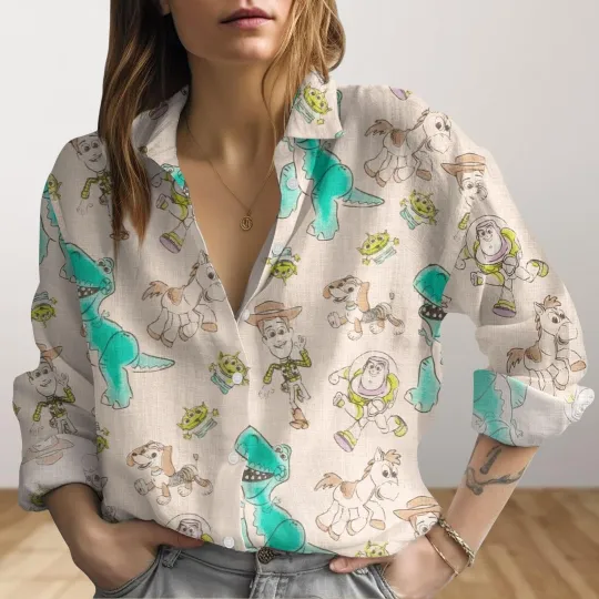 Discover Toy Story Friends Blouse Shirt, Pixar Woody Buzz Lightyear Shirts