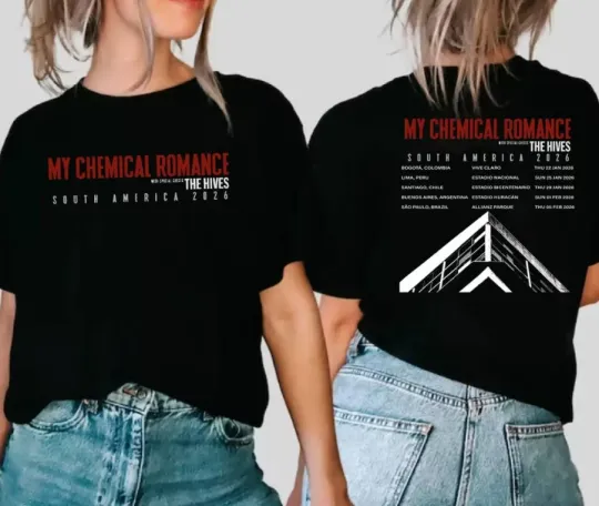 My Chemical Romance South American Tour 2026 Double Sided T-Shirt