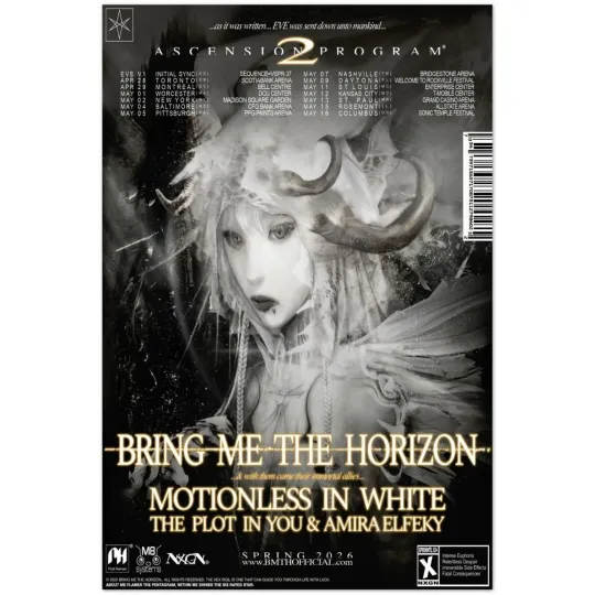 Discover Bring Me The Horizon Ascension Program Spring 2026 Tour Poster