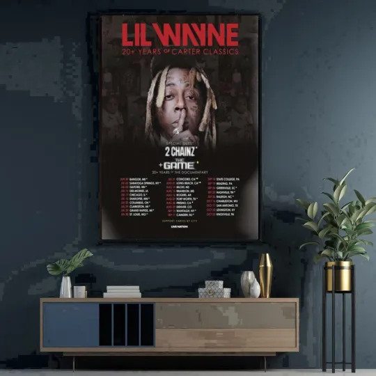 Discover Lil Wayne 20 Years Of Carter Classics North America Tour Schedule Dates  Poster