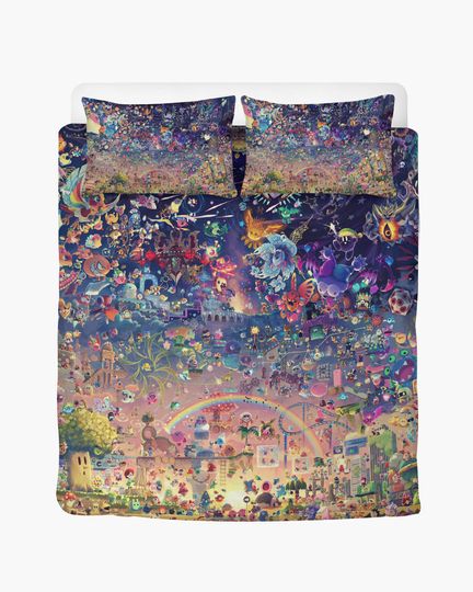 Discover Kirby Duvet cover: Custom bedding set, 2 pillowcases + quilt cover