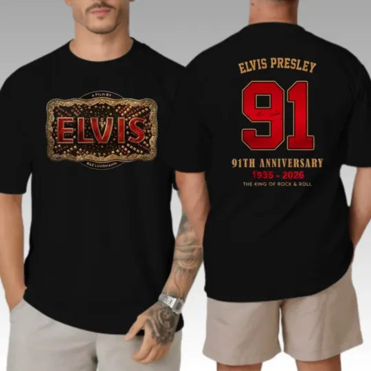 EPiC Elvis Presley in Concert 2026 Double Sided T-Shirt, Retro Tour 2026 Concert Tee