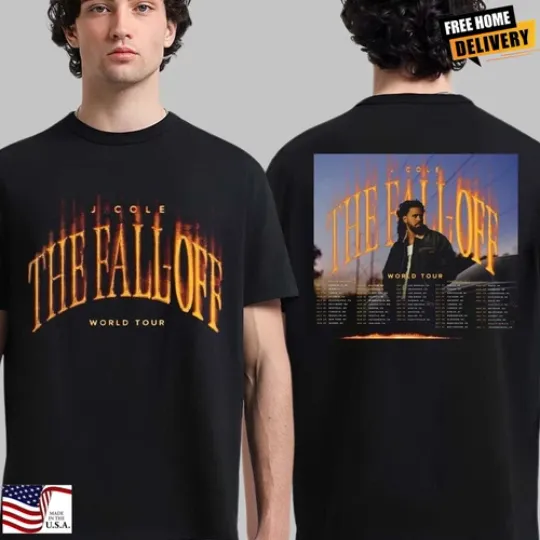 Discover New Hot J The Fall Off World Tour 2026 Schedule Dates Two Sided T-Shirt