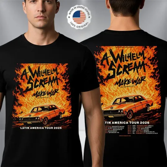 Discover A Wilhelm Scream Latin America 2026 Tour Dates Unisex Double Sided T-shirt