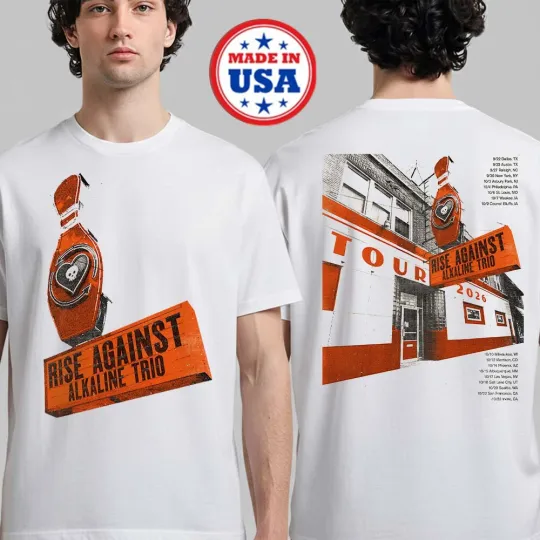 Rise Against With Alkaline Trio Tour 2026 Dates Double Sided T-Shirt, Fan Gift