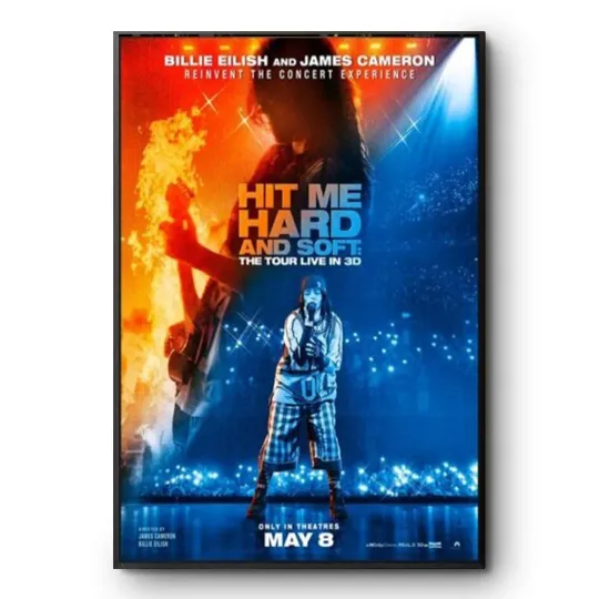 Billie Eilish Hit Me Hard And Soft Tour Poster Live Concert Film Print