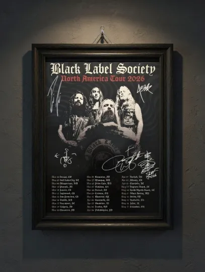 Discover Black Label Society 2026 Tour Poster – Metal Concert Wall Art Print