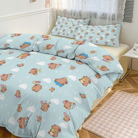Discover Capybara 3-Piece Bedding Set-90"x90" Duvet Cover