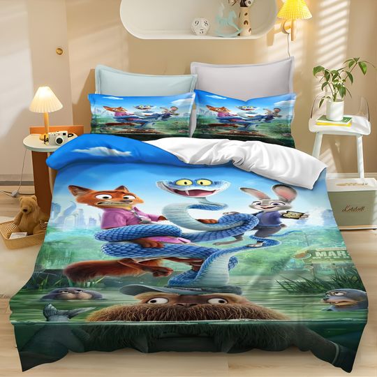 Discover Zootopia 2 Judy Hopps Nick Wilde Duvet Cover Set Bedding Comforter Sets King Size 3D Children'S Bedding Set