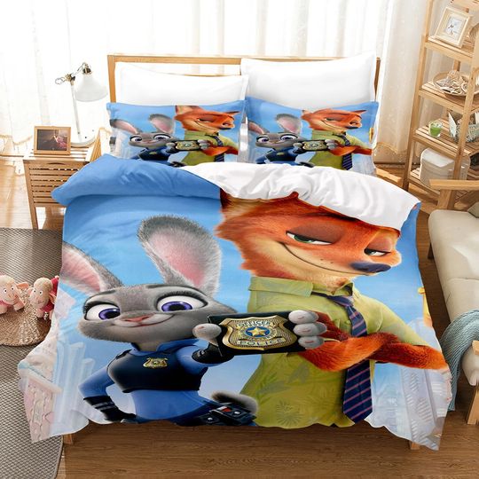 Zootopia Cartoon Anime Bedding Set