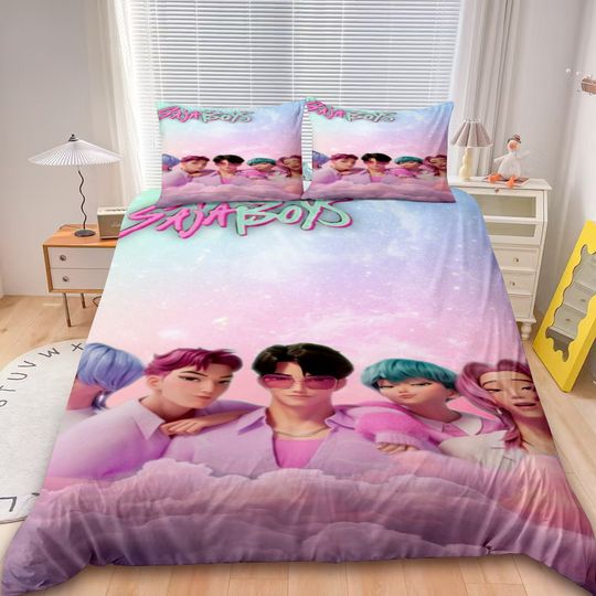 Discover D-Demon H-Hunters Saja Boys 3pcs Duvet Cover Set K-pop Bedding Set Comforter Cover Twin King with 2 Pillocase Gifts Decor