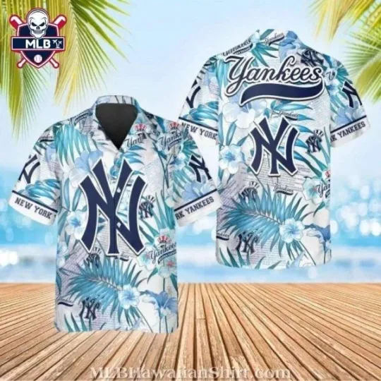 Discover Vivid Palms New York Baseball Team Yankeess Hawaiian Shirt – Fresh Oceanic Breez