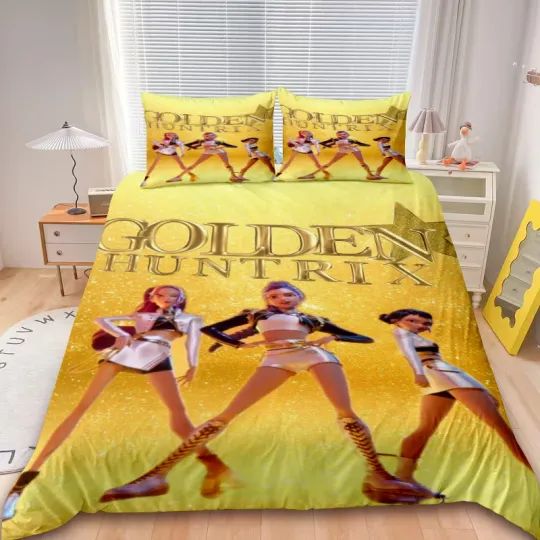 Discover Teens Bedding Set DDemon HHunters Duvet Cover Set Comforter Cover Queen King Children Gifts Decor