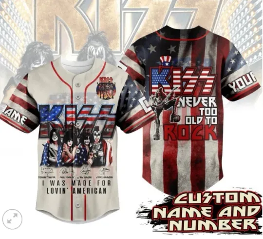 Discover Kiss I Was Made For Lovin American Personalized Baseball Jersey