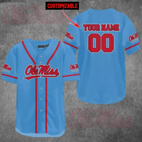 Discover Personalized Ole Miss Baseball Jersey
